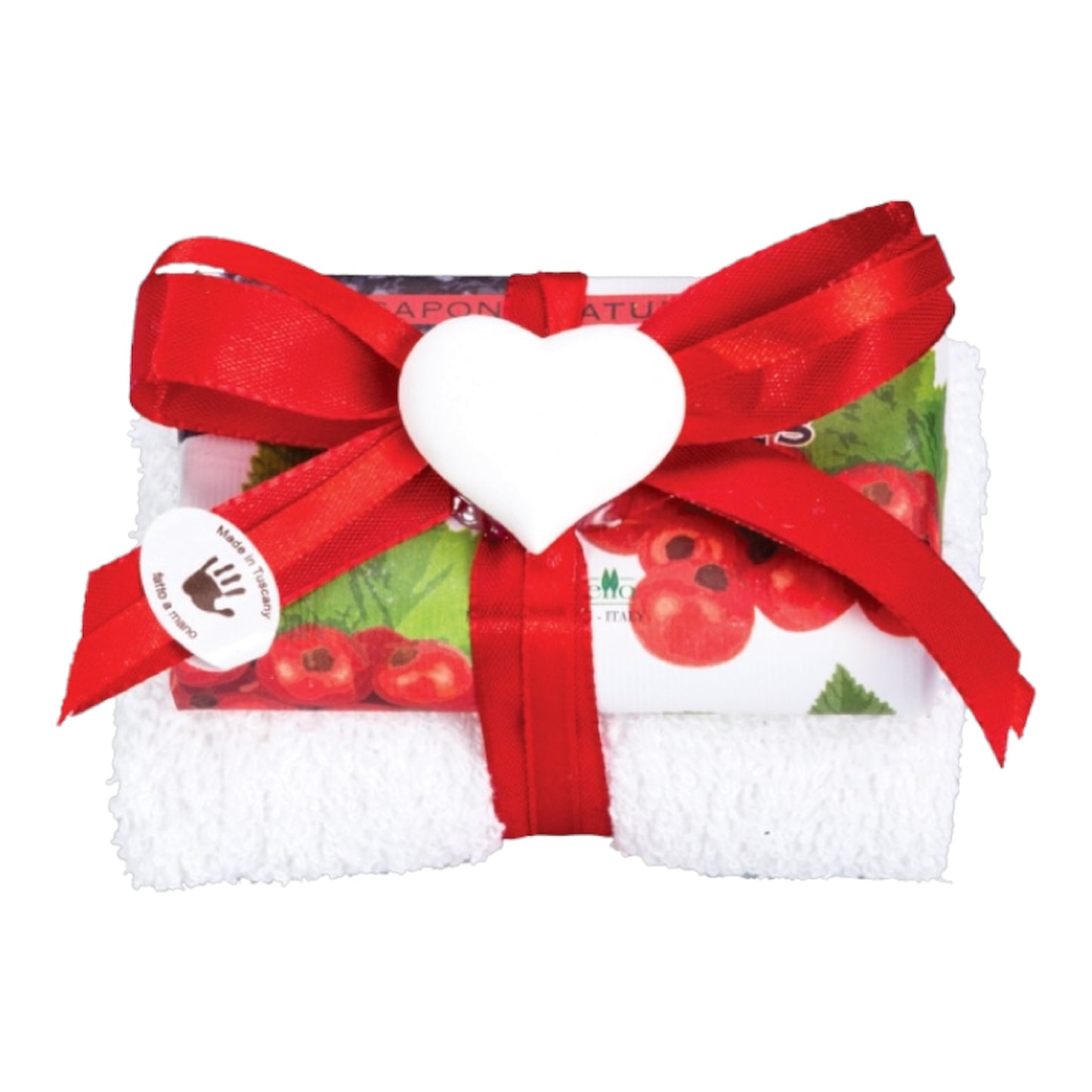 Bolgherello Blackberry and Currant Soap and Hand Towel Set