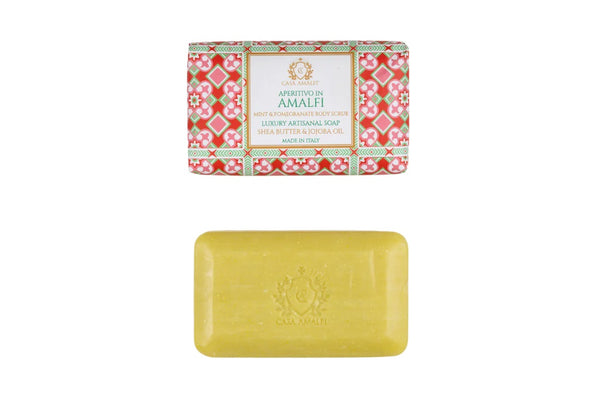 Casa Amalfi Aperitivo in Amalfi Mint & Pomegranate Body Scrub Soap