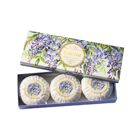 Saponificio Artigianale Fiorentino Wisteria 3-Piece Soap Set